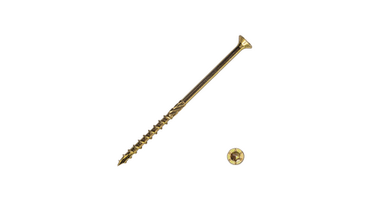 Саморез конструкционный 5,0х100, TORX 25, потай, желтый цинк